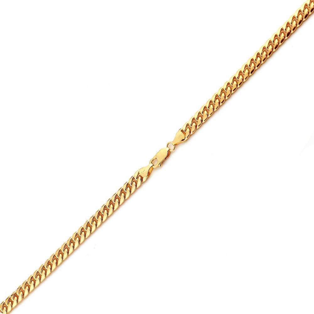10k Yellow Gold Women's Solid Miami Cuban Necklace
