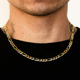 10k Yellow Gold Solid Figaro Chain