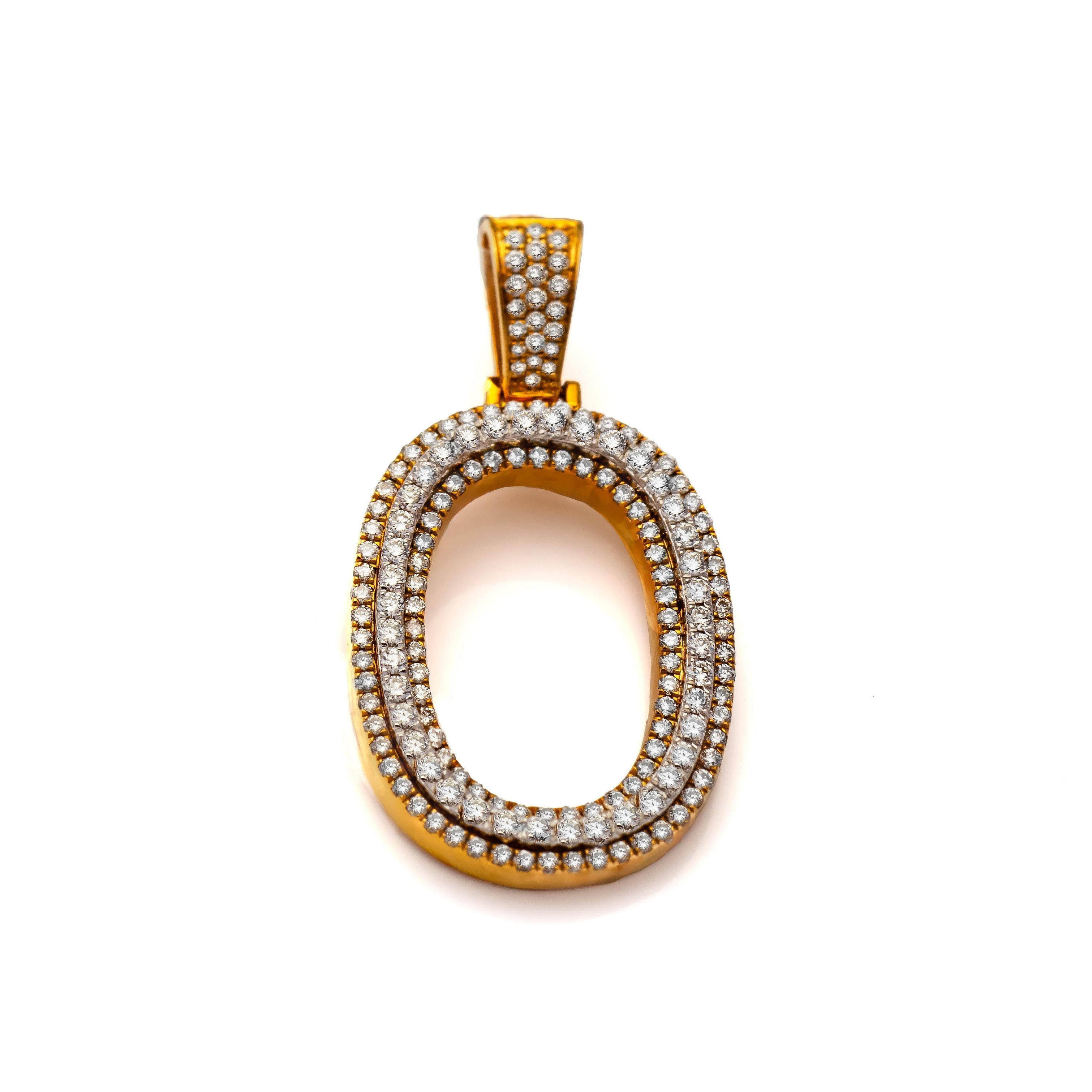 10k Diamond Block Letter Initial Pendant