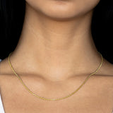 14k Women's Yellow Gold Solid Diamond Cut Rope Necklace