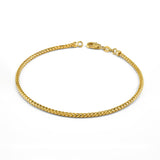 14k Yellow Gold Solid Franco Bracelet