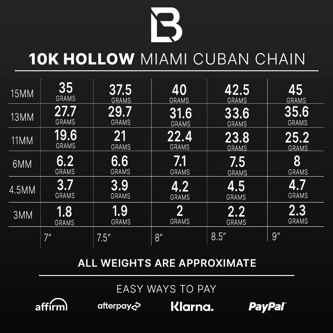 10k Yellow Gold Hollow Miami Cuban Bracelet