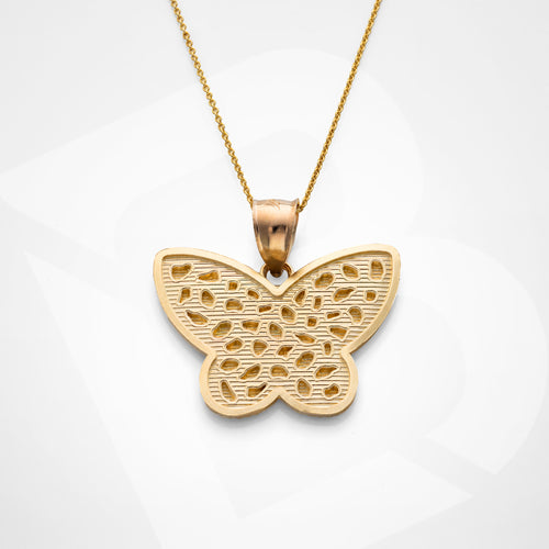 10k solid gold butterfly nugget charm pendant Large 3 grams