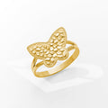10k solid gold butterfly nugget Ring 2 grams (16mm x 13mm)
