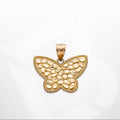 10k solid gold butterfly nugget charm pendant small 2.5 grams