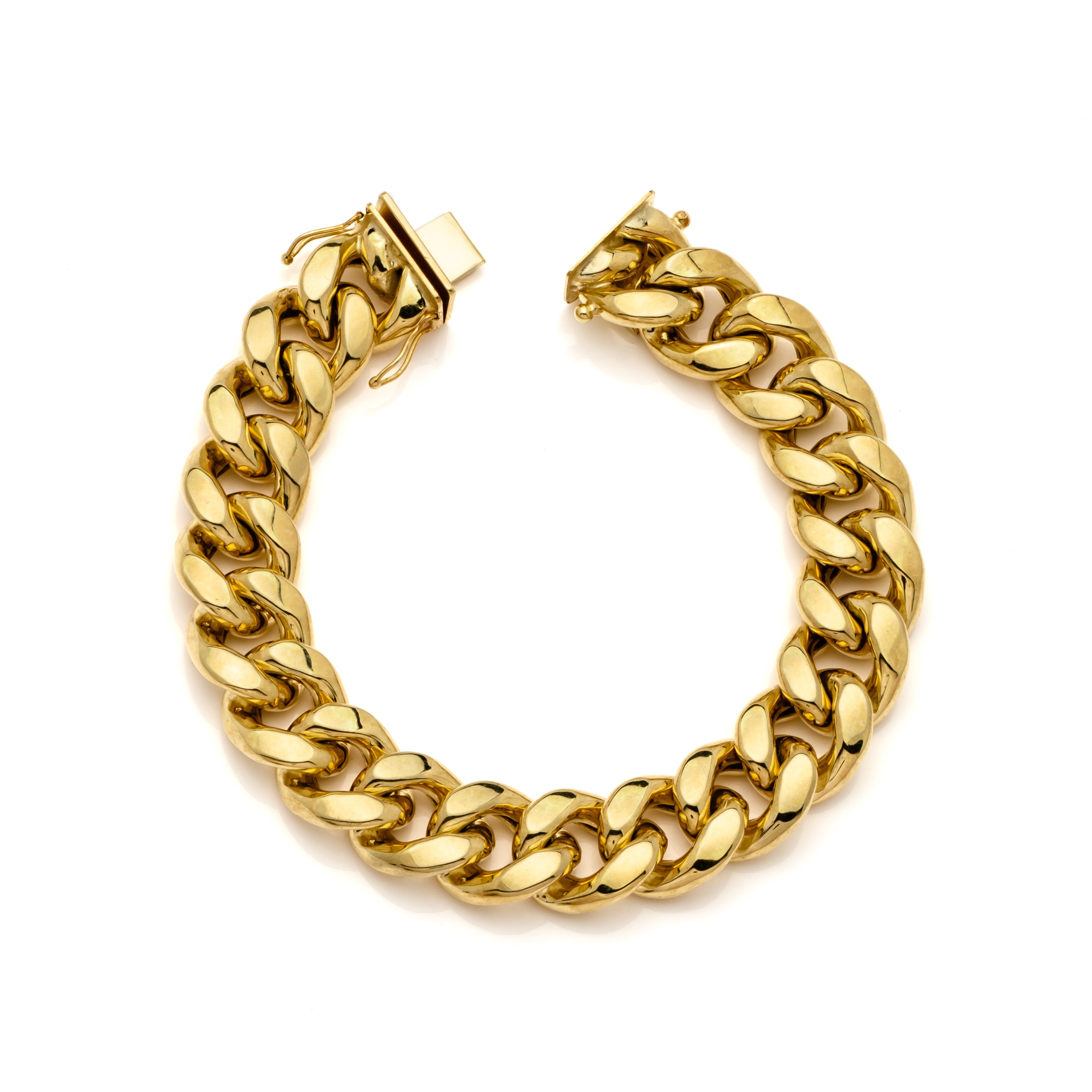 10k Yellow Gold Hollow Miami Cuban Bracelet
