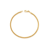 14k Yellow Gold Solid Franco Bracelet
