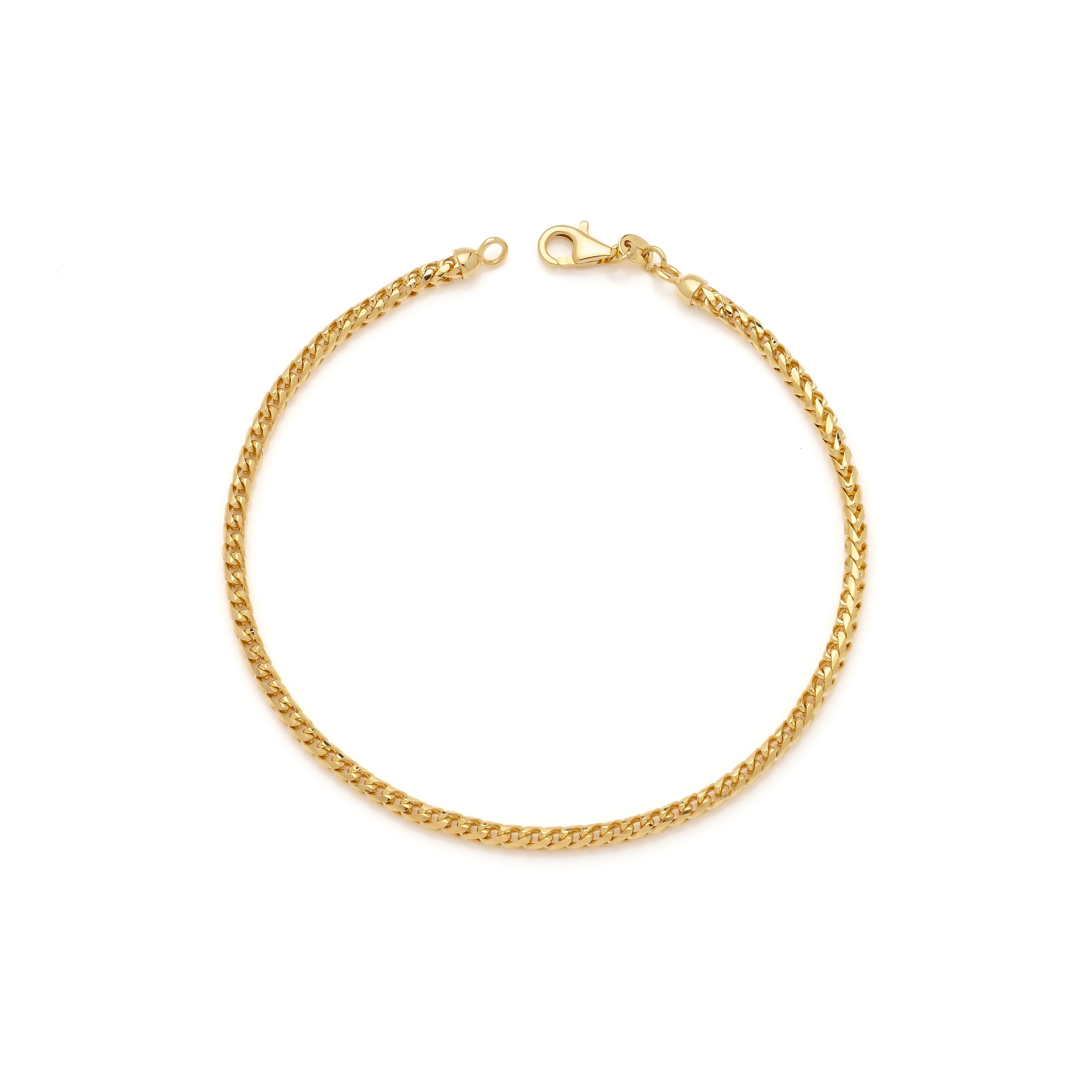 10k Yellow Gold Solid Franco Bracelet