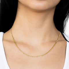 10k Women's Yellow Gold Solid Curb Cuban Link Chain