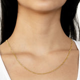 14k Women's Yellow Gold Solid Figaro Chain