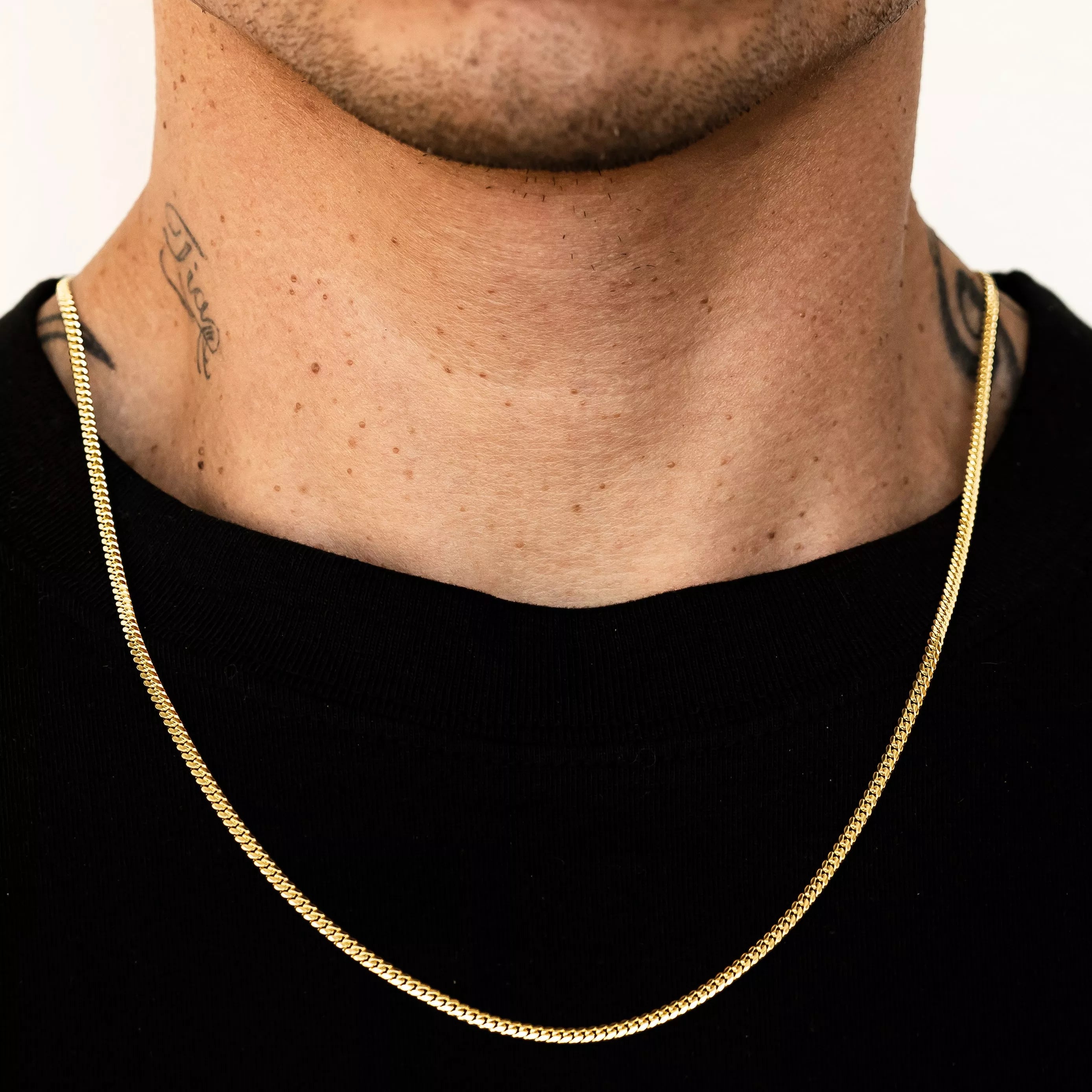 18k Yellow Gold Solid Miami Cuban Chain (2.5MM-4MM)
