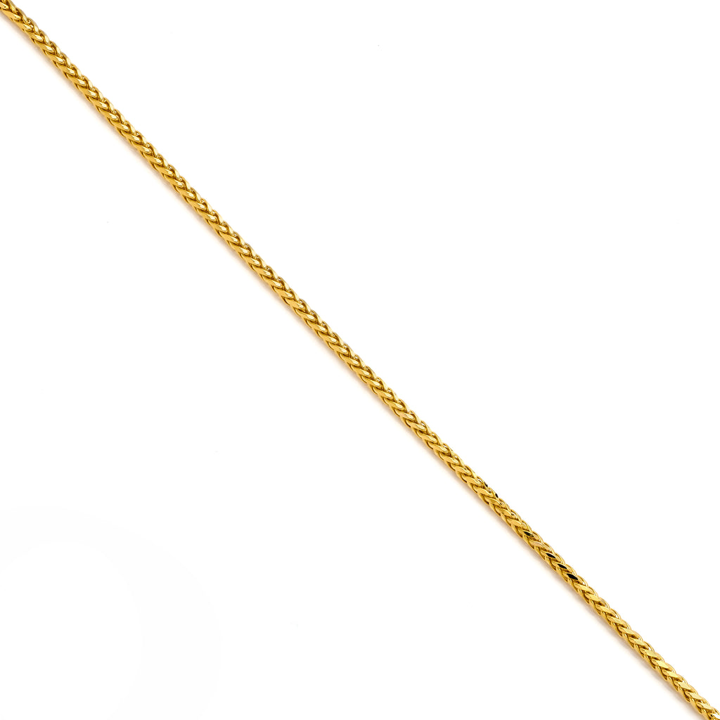 14k Yellow Gold Hollow Wheat Palm Bracelet