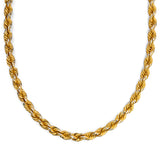 14k Two-Tone Gold Solid Diamond Cut Rope Chain