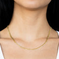 14k Women's Yellow Gold Solid Curb Cuban Link Chain