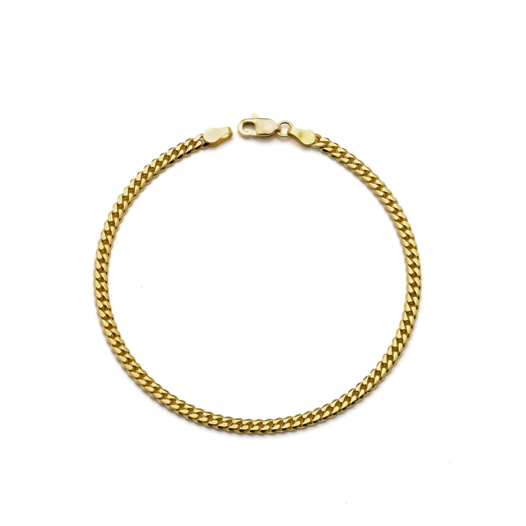 10k Yellow Gold Solid Miami Cuban Bracelet