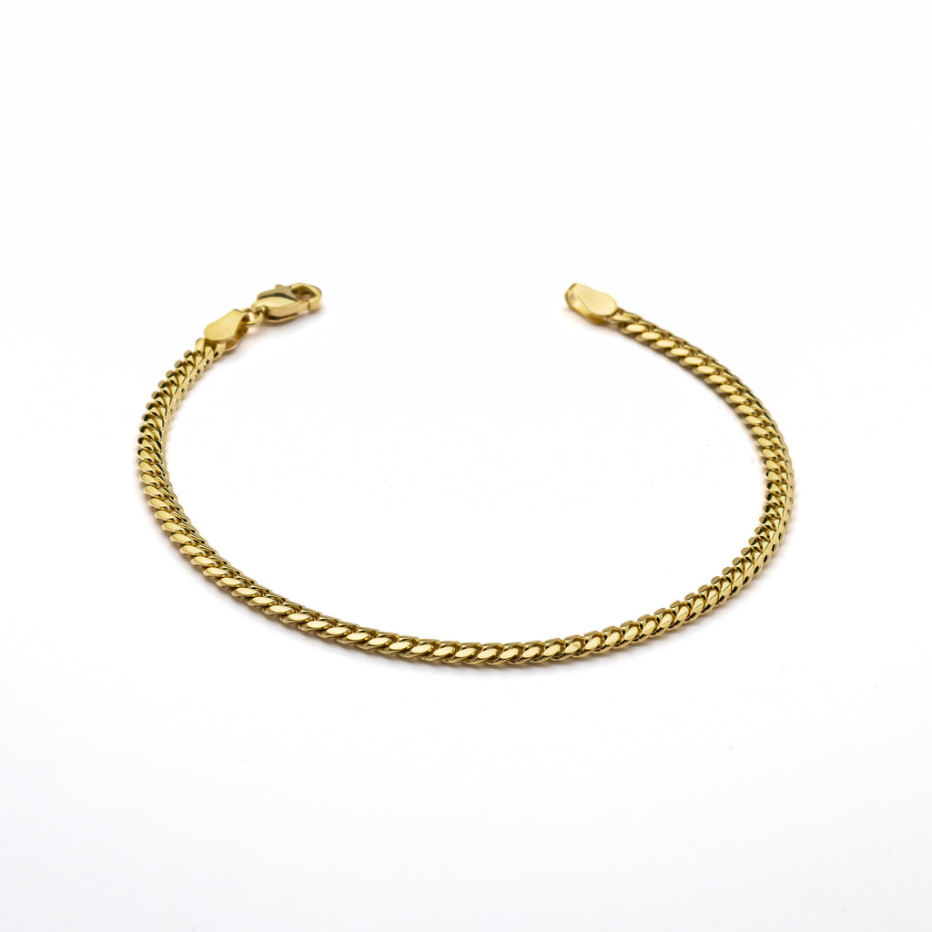 10k Yellow Gold Solid Miami Cuban Bracelet
