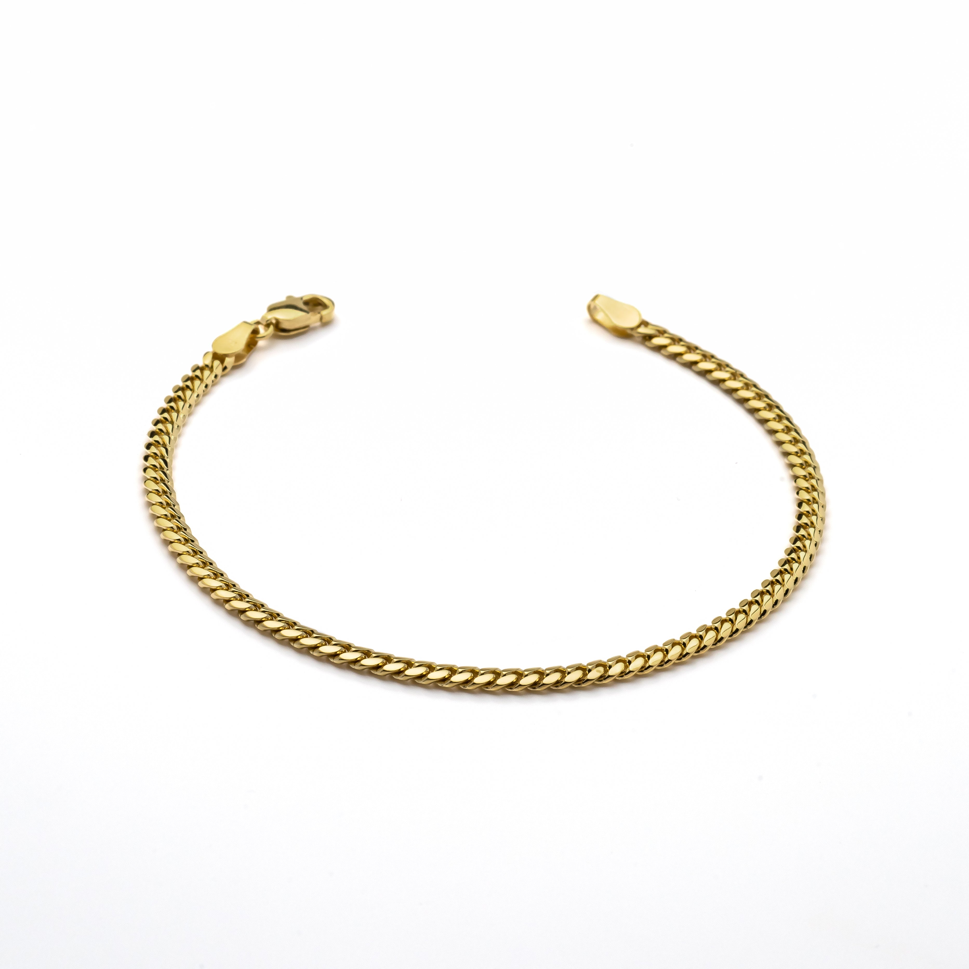 10k Yellow Gold Solid Miami Cuban Bracelet