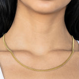 14k Women's Hollow miami cuban necklace