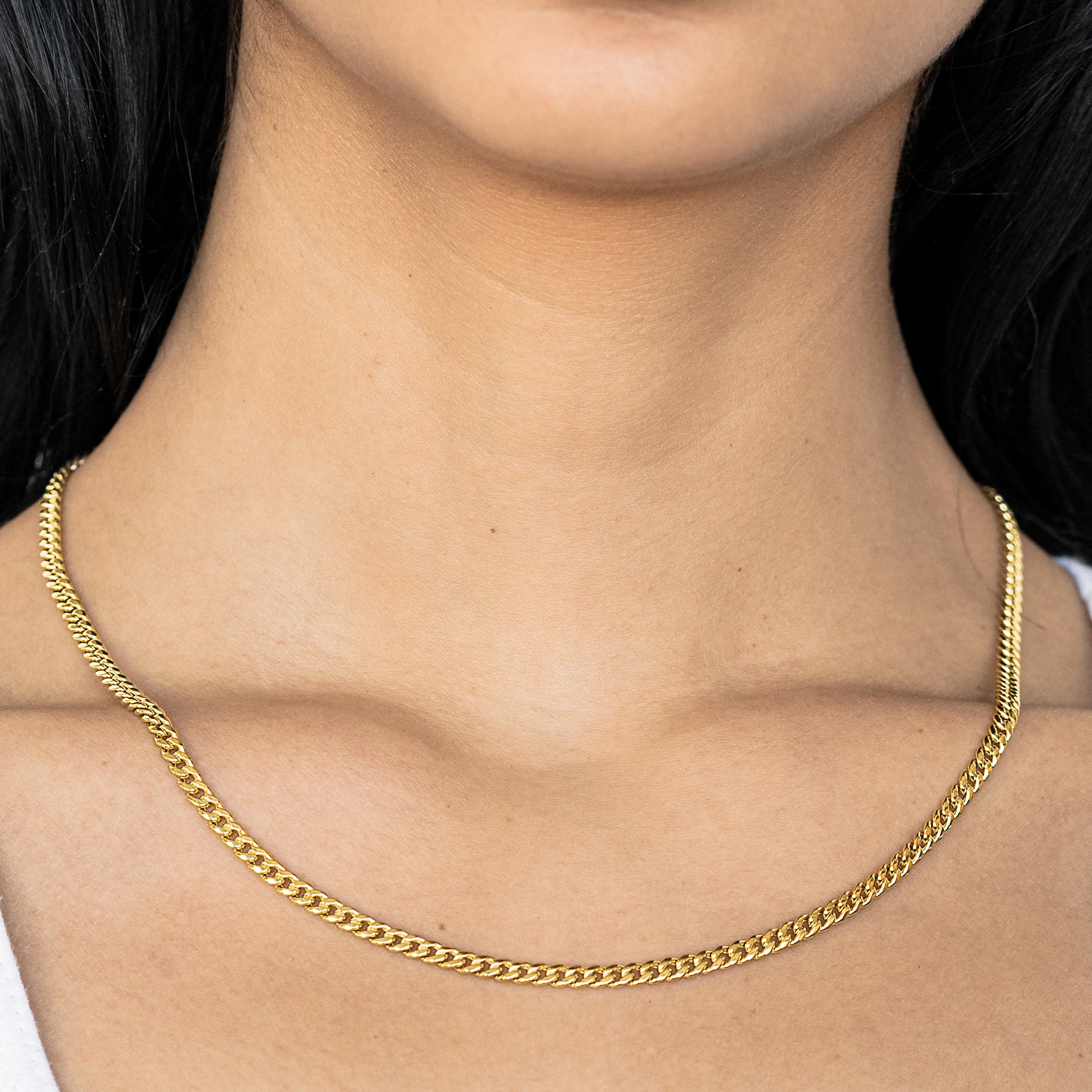 10k Women's Yellow Gold Hollow miami cuban necklace