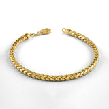 14k Yellow Gold Solid Franco Bracelet