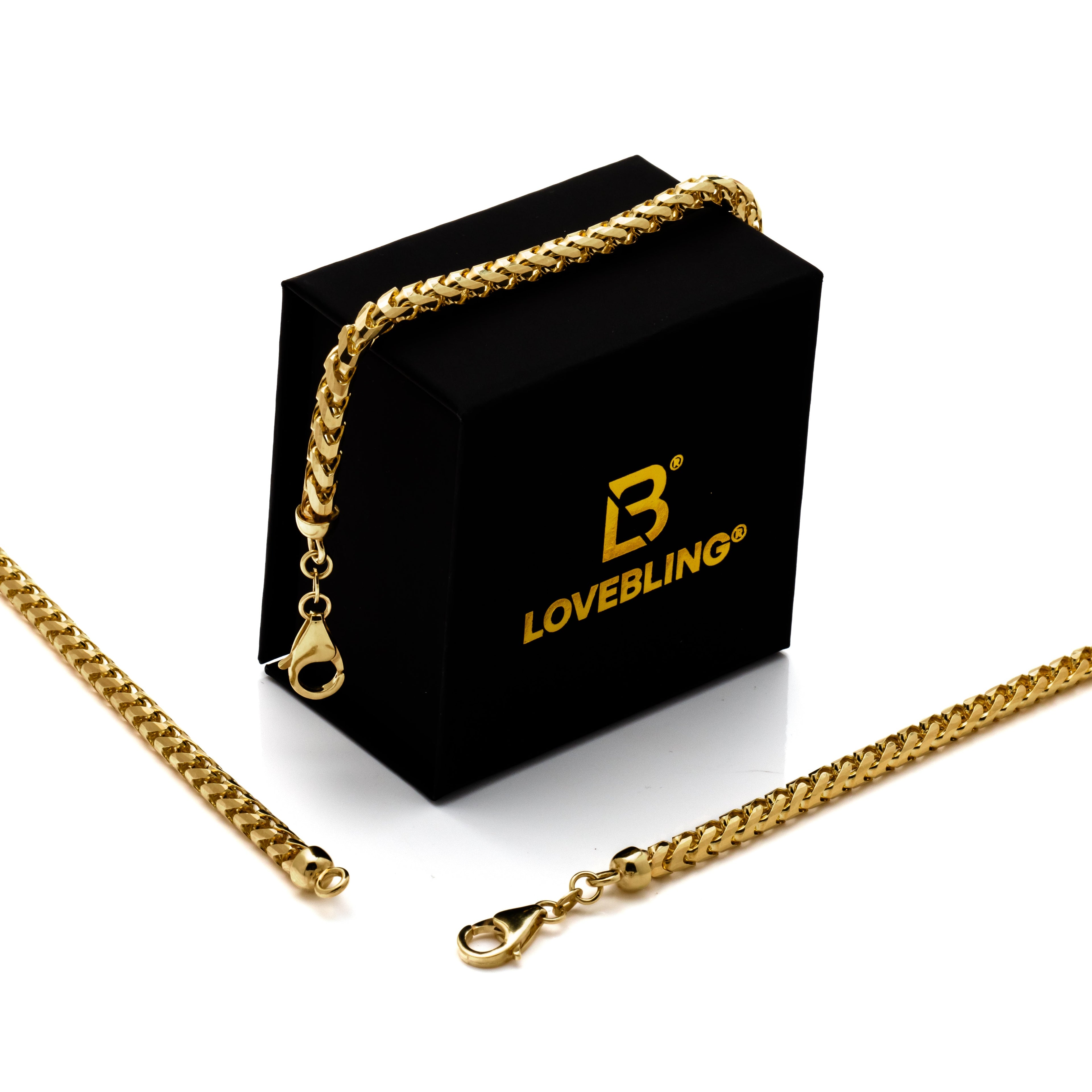 10k Yellow Gold Solid Franco Bracelet