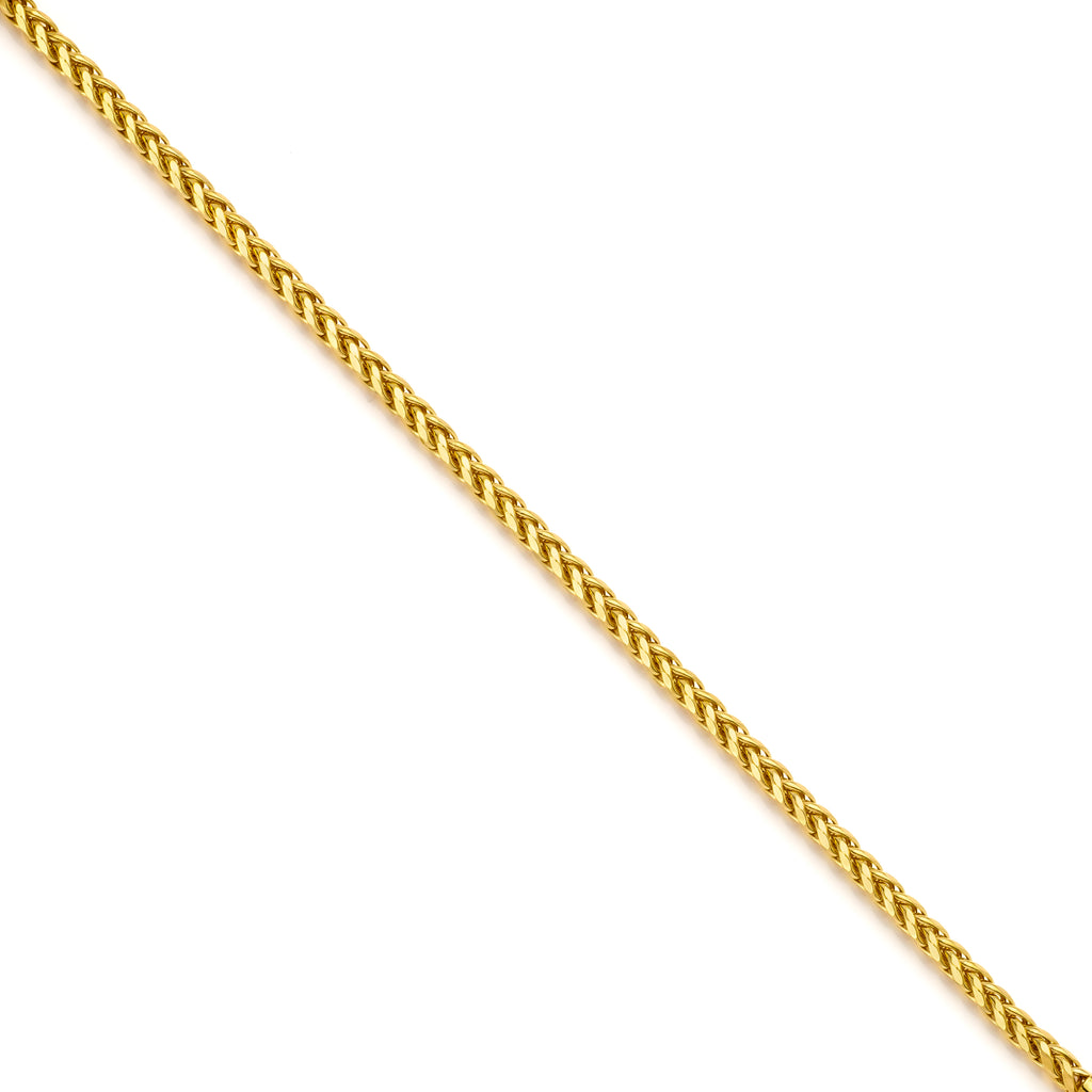 14k Yellow Gold Hollow Wheat Palm Bracelet
