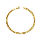14k Yellow Gold Hollow Miami Cuban Bracelet