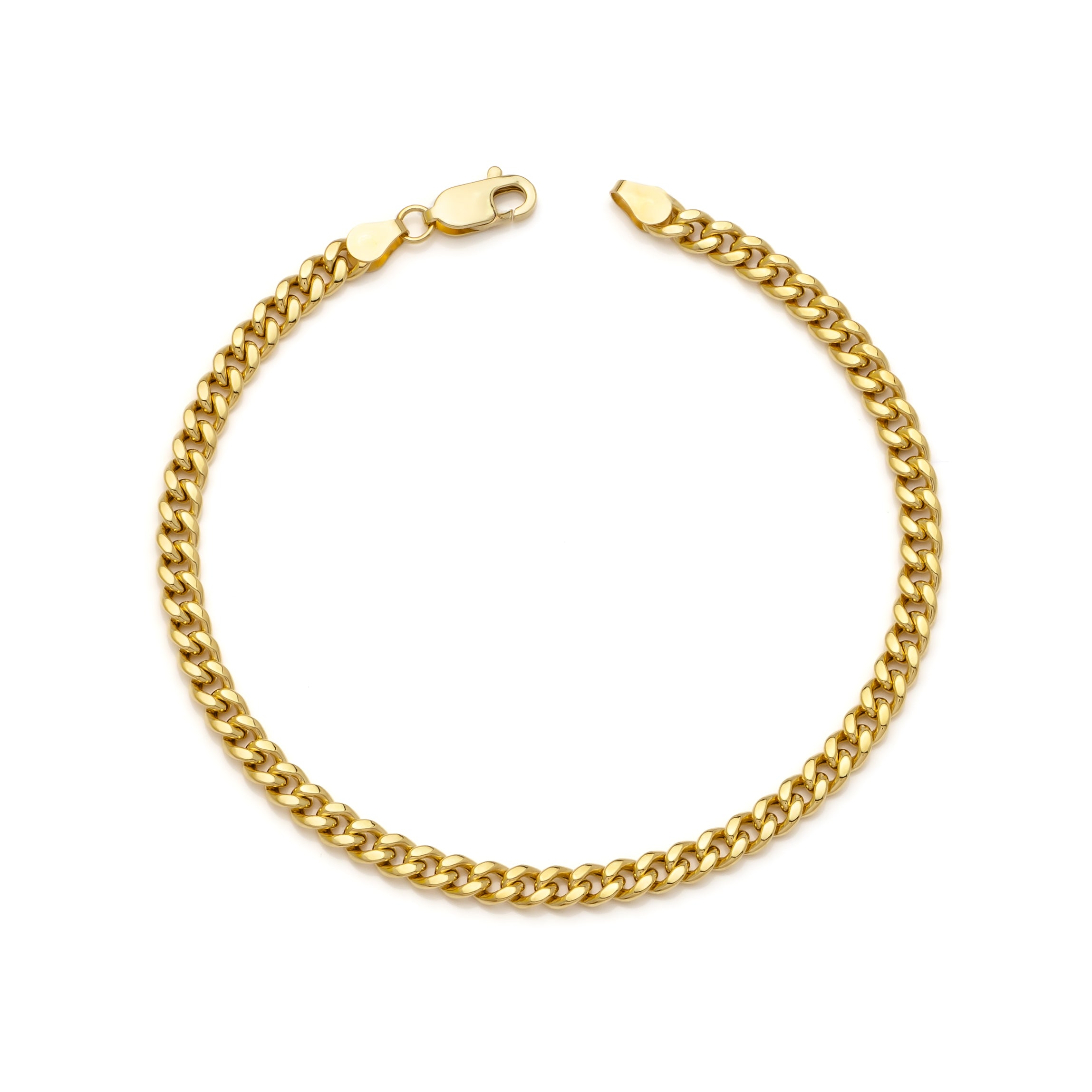 14k Yellow Gold Hollow Miami Cuban Bracelet