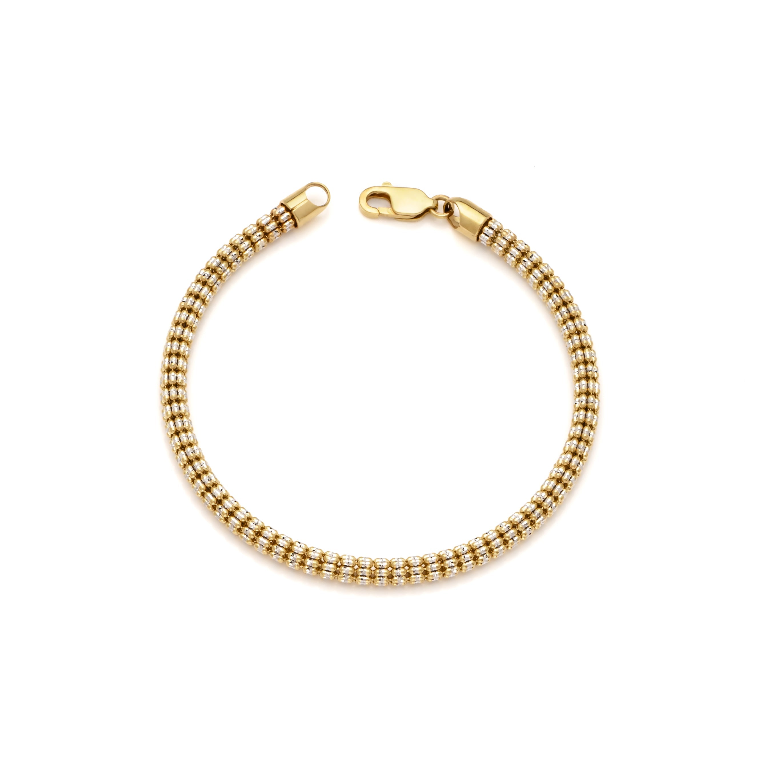 10k Yellow Gold Ice Chain Bracelet