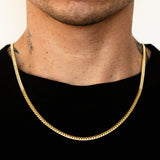 14k Yellow Gold Solid Miami Cuban Chain