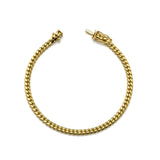 18k Yellow Gold Solid Miami Cuban Bracelet