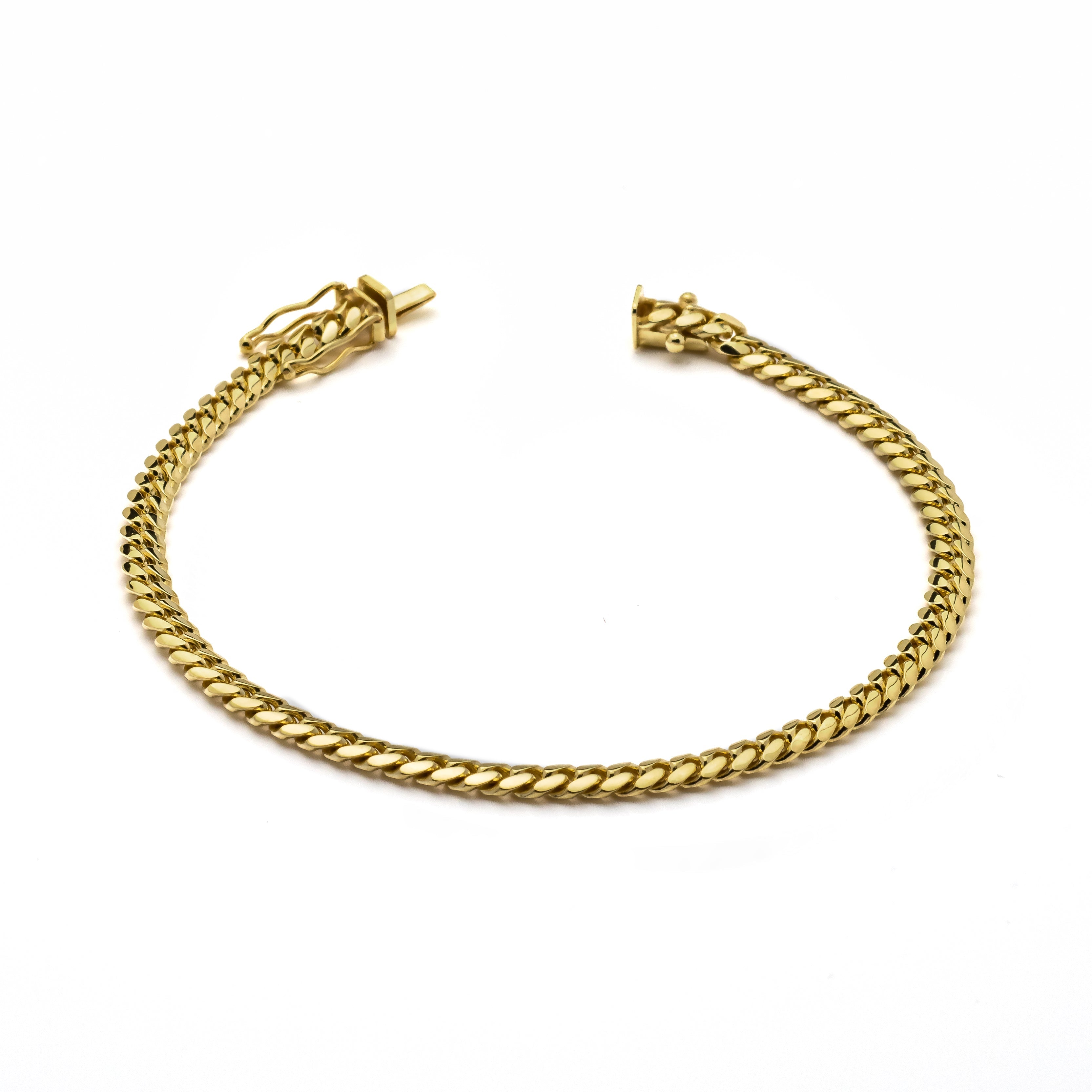 10k Yellow Gold Solid Miami Cuban Bracelet