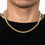 14k Yellow Gold Solid Miami Cuban Chain