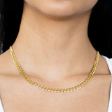 14k Women's Yellow Gold Solid Curb Cuban Link Chain