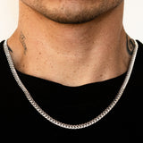 14k White Gold Solid Miami Cuban Chain