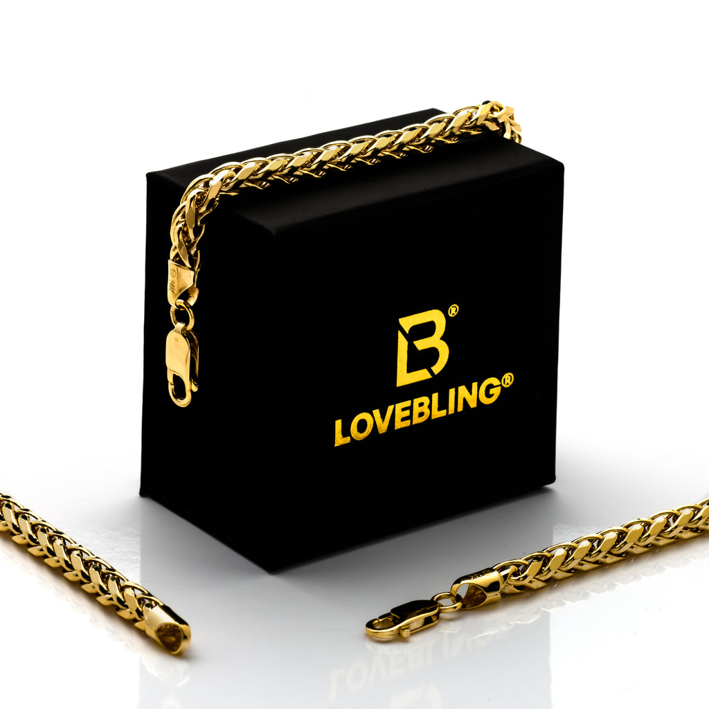 10k Yellow Gold Hollow Wheat Palm Bracelet