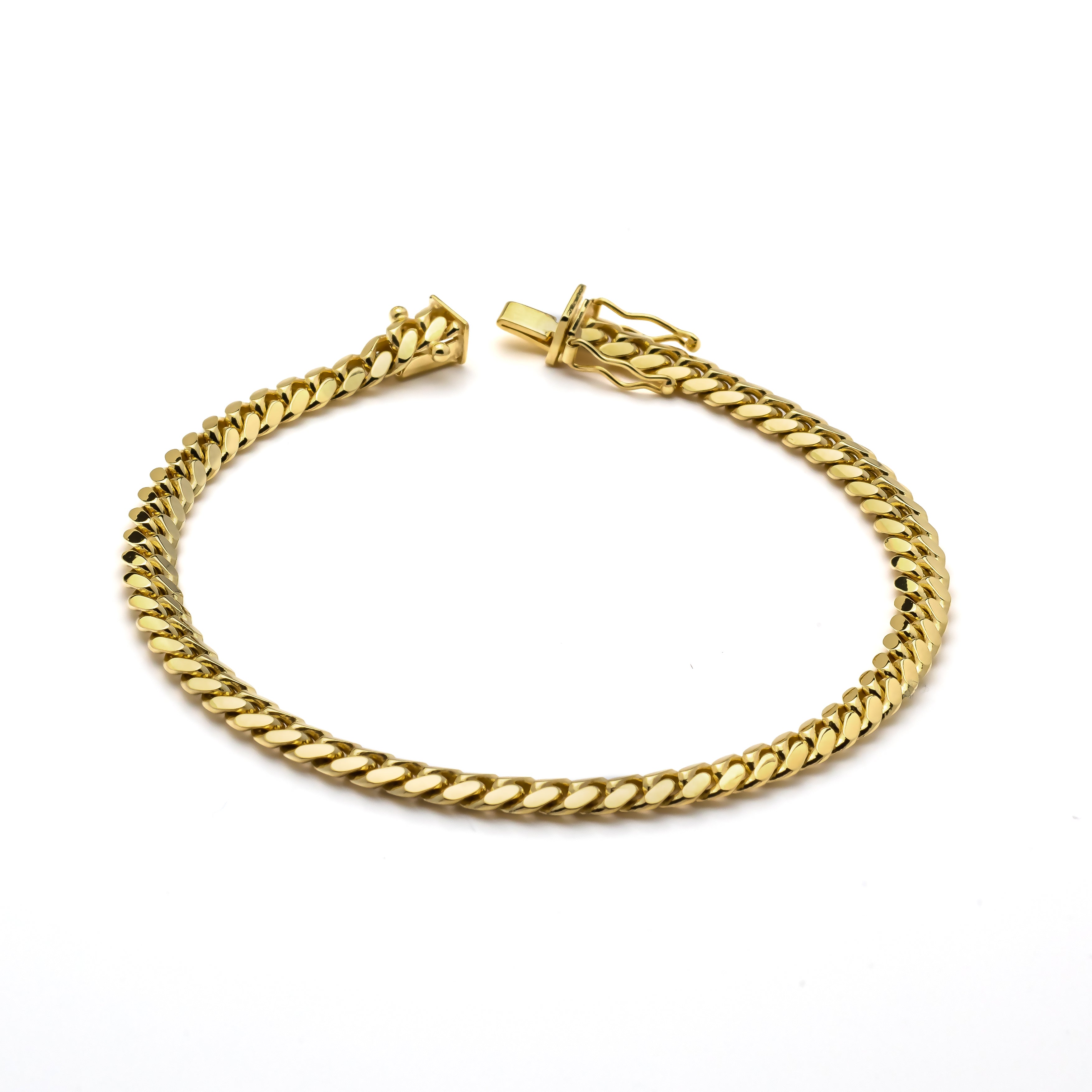 10k Yellow Gold Solid Miami Cuban Bracelet