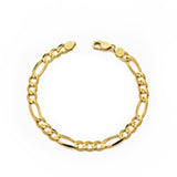 10k Yellow Gold Solid Figaro Bracelet