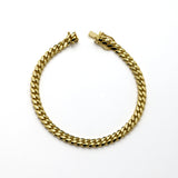 18k Yellow Gold Solid Miami Cuban Bracelet