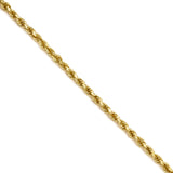 14k Yellow Gold Solid Diamond Cut Rope Bracelet