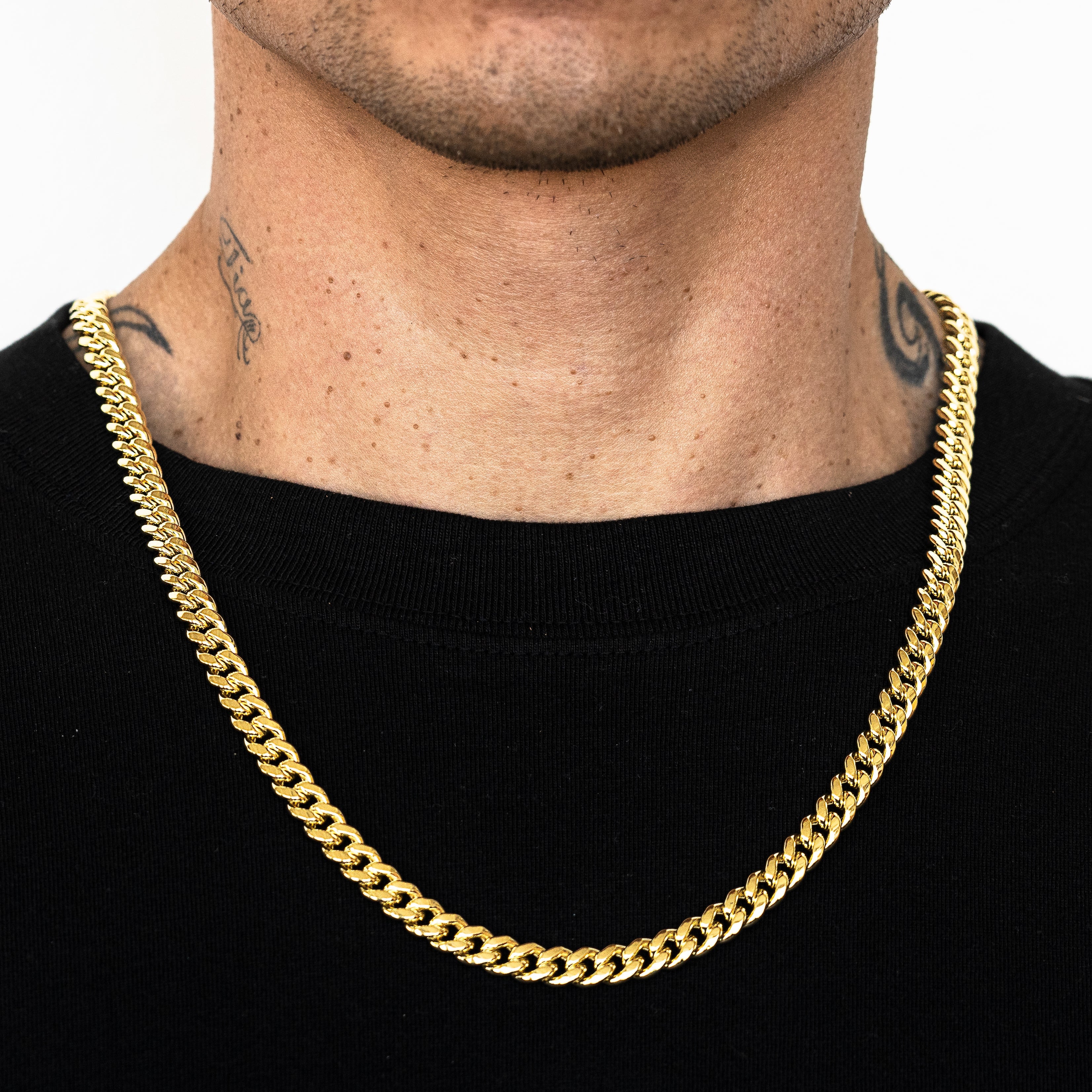 14k Yellow Gold Hollow Miami Cuban Chain