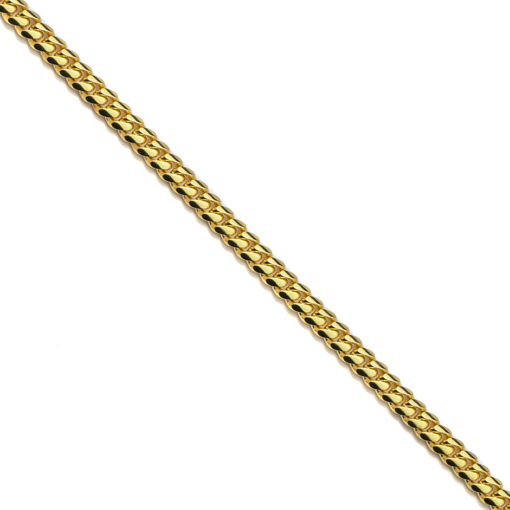 10k Yellow Gold Solid Miami Cuban Bracelet