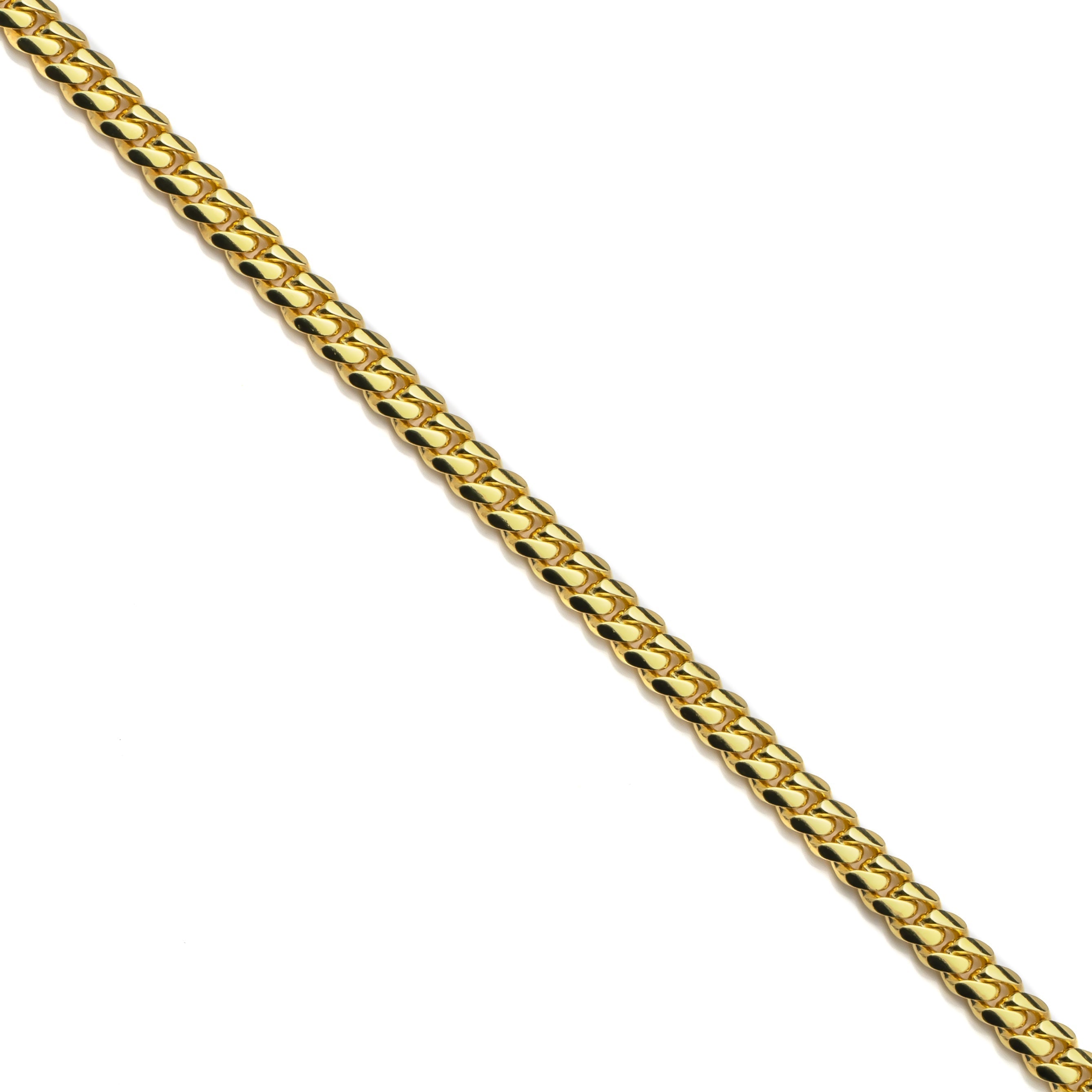 14k Yellow Gold Hollow Miami Cuban Bracelet