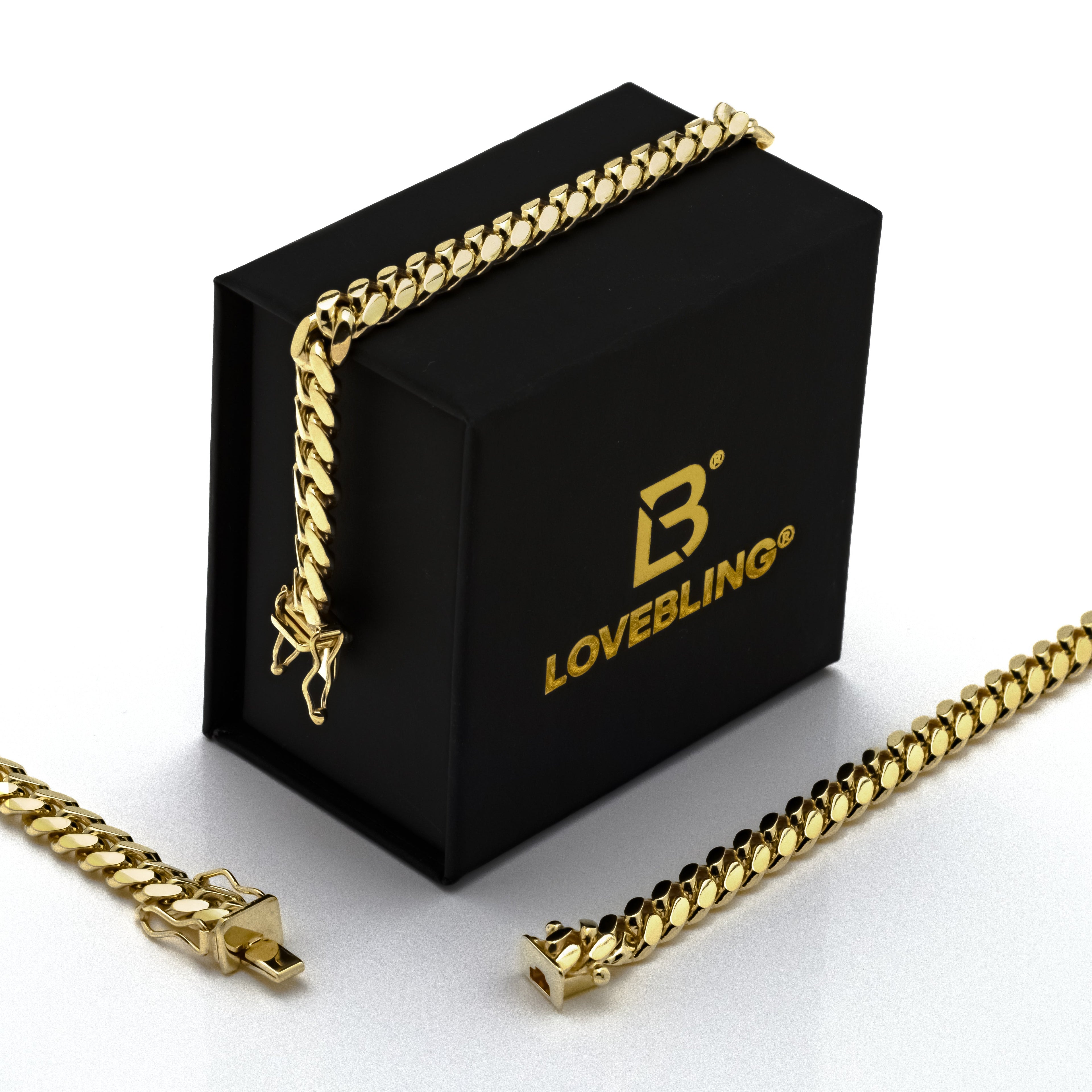 10k Yellow Gold Hollow Miami Cuban Bracelet