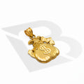 10k Solid Gold Money Bag Charm Pendant Small 2 grams