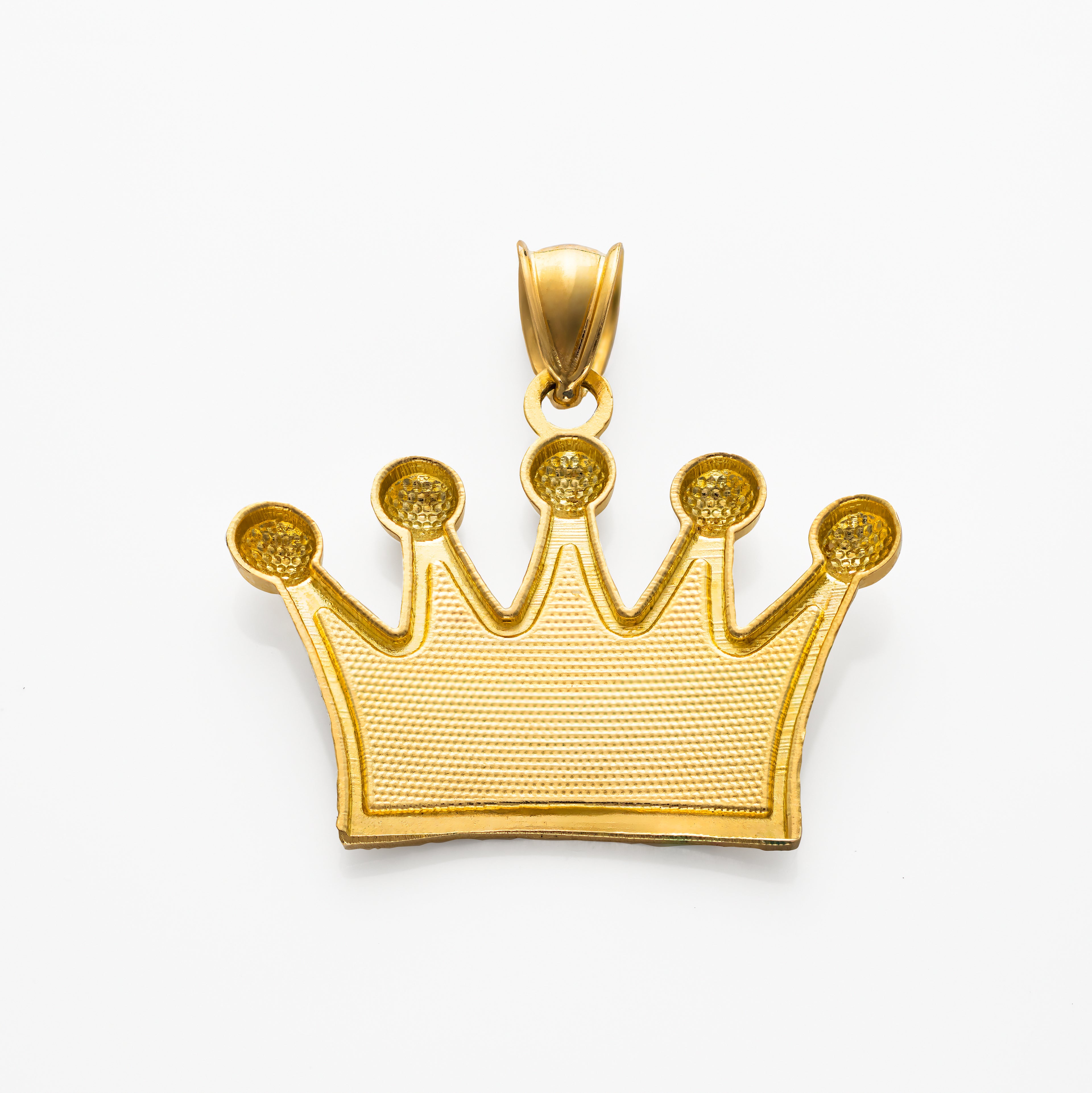 10k Solid Gold Crown Pendant Small 1.9 Grams