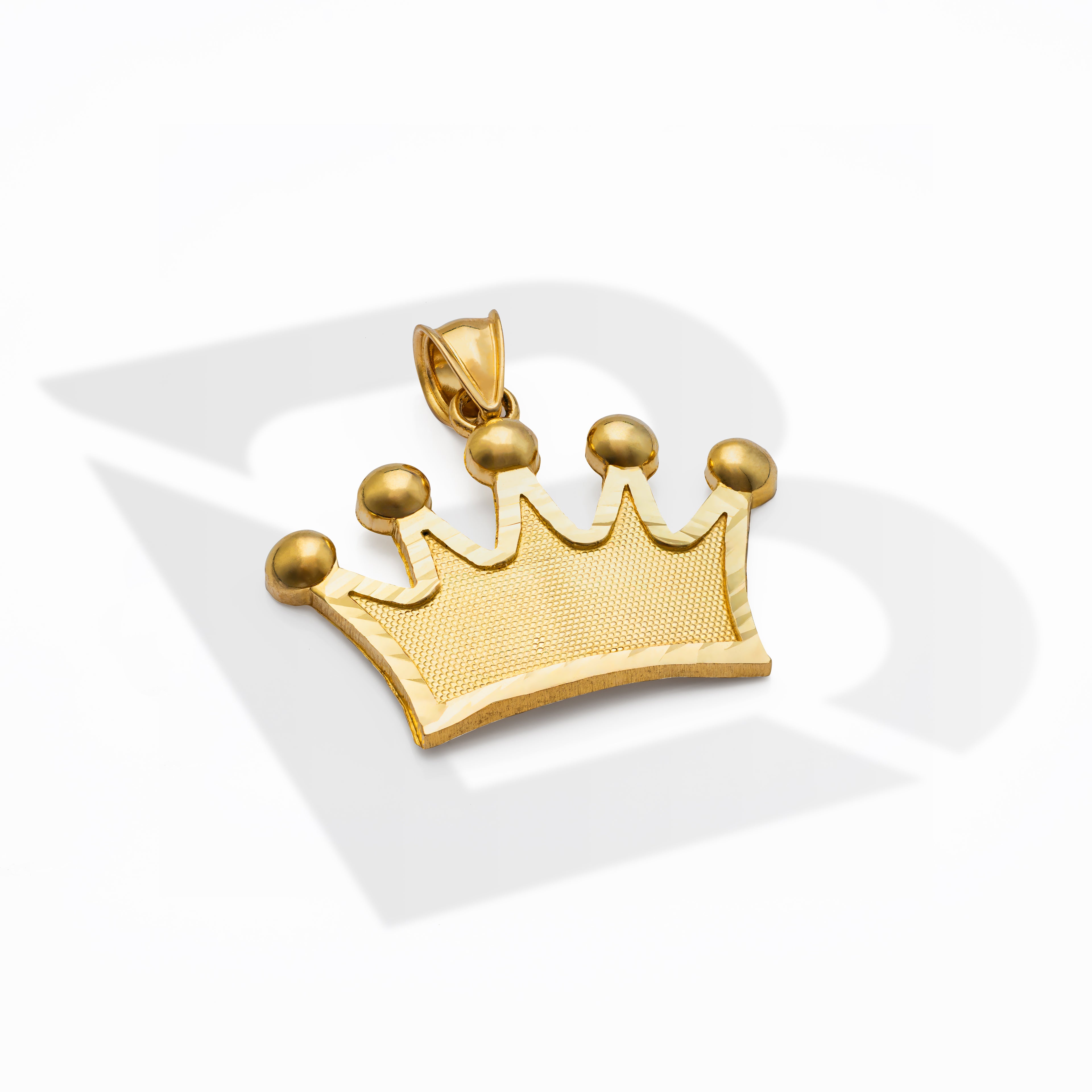 10k Solid Gold Crown Pendant Small 1.9 Grams