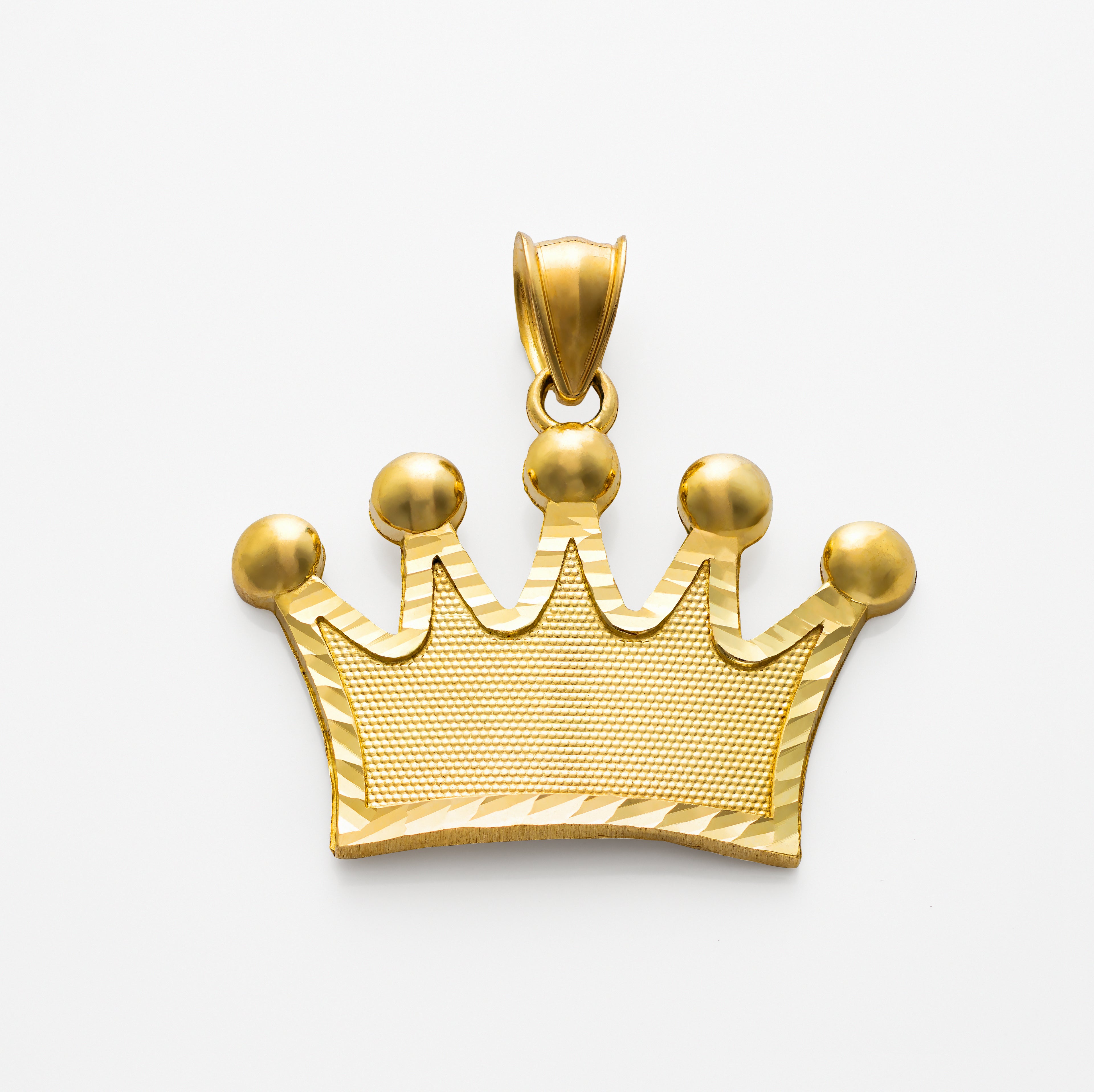 10k Solid Gold Crown Pendant Small 1.9 Grams