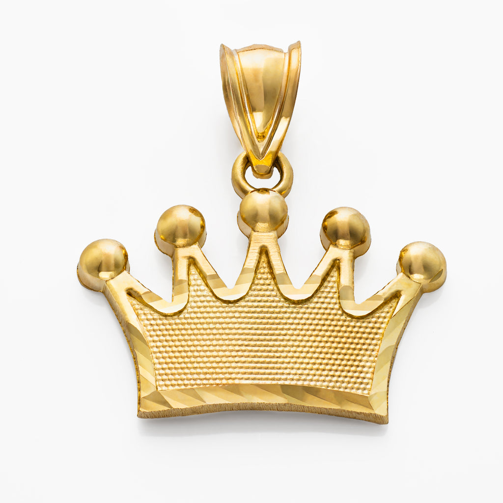 10k Solid Gold Crown Pendant Large 3.7 Grams