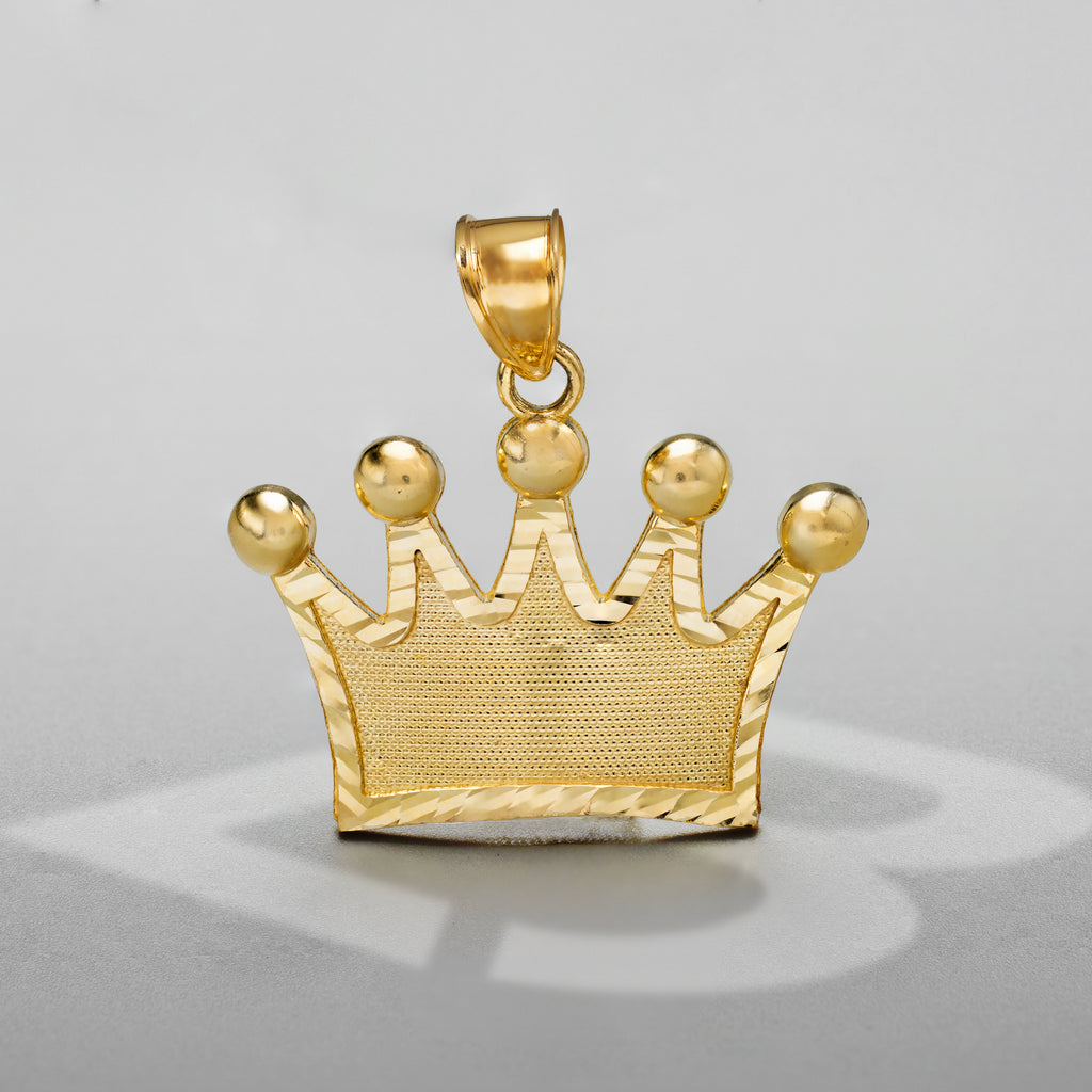 10k Solid Gold Crown Pendant Large 3.7 Grams